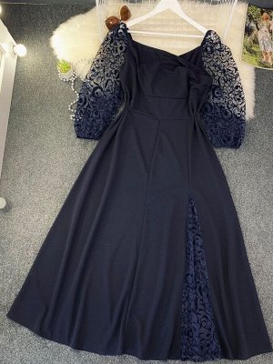 Платье Ткань крепун+гипюр
Длина 145 см от плеча