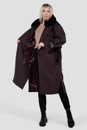 02-3243 Пальто женское утепленное (пояс)