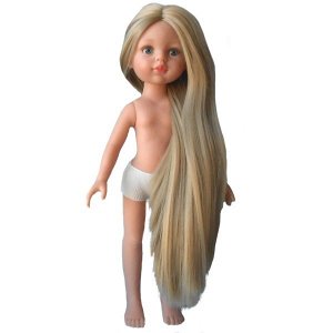 14813 Кукла Карла без одежды, 32 см ( без челки, глаза голубые, волосы до щиколоток, пробор прямой)