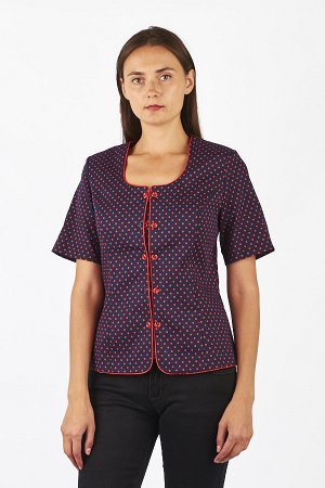 Женская блузка в горошек 2374 размер 48, 50