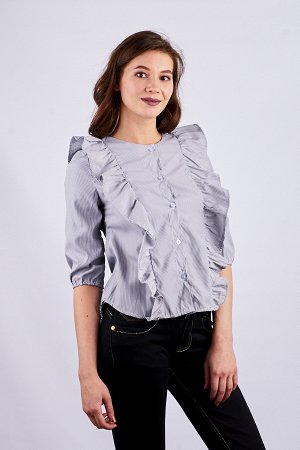 Женская рубашка с воланами 2149 размер 44, 46, 48