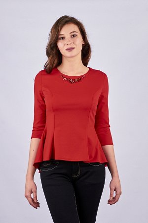 Женская блузка с баской 2252 размер 42, 44