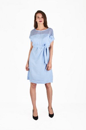 Женское платье миди с поясом 2663 размер 50, 54