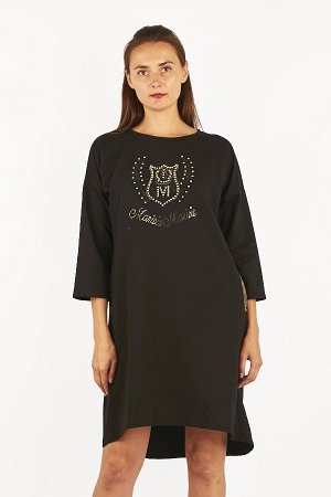 Женское платье миди со стразами 2628 размер M, L, XL, XXL