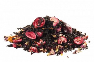 Клюквенный 34089 Краткое описание: Чёрный крупнолистовой чай ассам с добавлением сублимированной клюквы, цветов лилии, лепестков розы и медовых гранул. Обладает приятным клюквенным ароматом, терпким в