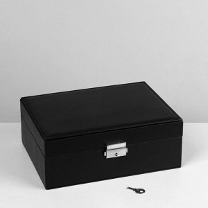 Подставка для украшений «Шкатулка» съёмная подставка,17x23x8,5 см, цвет чёрный