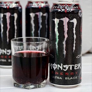 Monster Energy Ultra Black 500ml - Монстр ультра блэк. Вишня и апельсин. Без сахара
