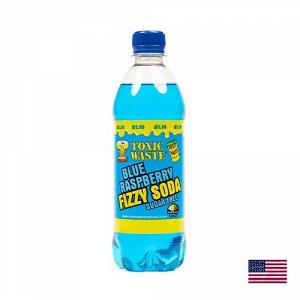 Toxic Waste Fizzy Soda Blue Raspberry 500ml - Кислый напиток Токсик вэйст. Голубая малина. Без сахара
