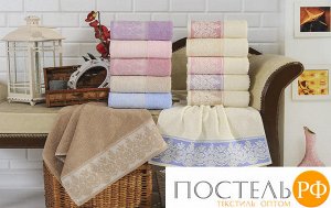 Код: 1204-85303 Полотенце BRIELLE/махровое/GARDEN/70*140/400 г/м2 PINK, розовый