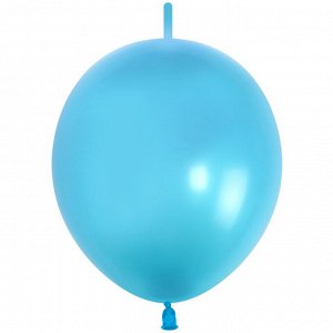 K Шар линколун 12"/30 см, пастель, голубой/Blue (ТМ 512)