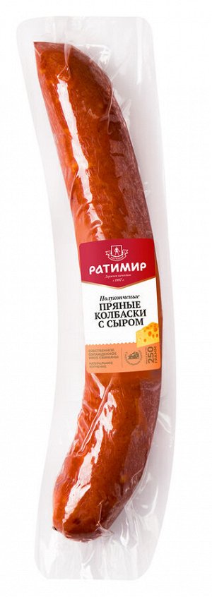 Колбаса Пряная с сыром ст.вес 250гр