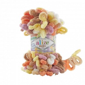 Пряжа Ализе Пуффи Колор Alize Puffy Color цвет №6531