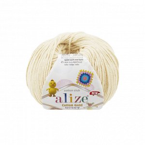 Пряжа Alize Cotton Gold Hobby new №01 Молочный