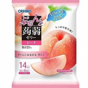 Желе Конняку со вкусом персика Orihiro, 120 гр. 1/24
