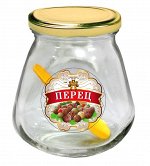 Банка для хранения специй &quot;Перец&quot;, 260мл. с кр. и ложкой 626-061