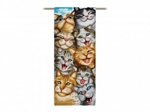 Полотенце ваф. банное 70*150 см диз.Котофей 170г/м2 пакет ТХБ