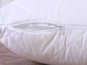 Подушка "Бамбук" микрофибра(бел) 48*68 (550г)на молнии лебпух+бамбук,стег,лента,сумка(Н)