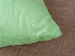 Подушка "Бамбук" микрофибра(зел) 48*68 (550г)на молнии лебпух+бамбук,стег,лента,сумка(Н)