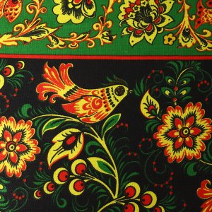 Скатерть "Хохлома" 150*130 +салфетки 6шт(45*45) рогожка
