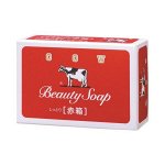 Молочное увлажняющее мыло с пудровым ароматом роз «Beauty Soap» красная упаковка (кусок 100 г) / 160