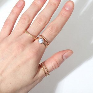 Кольцо набор 5 штук «Идеальные пальчики» венец, цвет белый в золоте