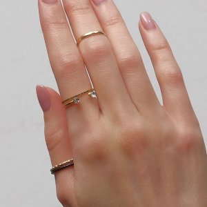 Кольцо набор 5 штук «Идеальные пальчики» утончённость, цвет белый в чёрно-золотом металле