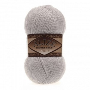 Пряжа Alize Angora Gold Simli Ангора Голд Симли цвет №168 белая зима