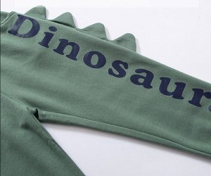 Штаны для мальчика спортивные, зеленые с надписью и декором