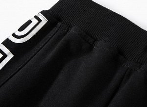 Штаны для мальчика спортивные, серые с черной надписью