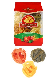 Макаронные изделия Шебекинские N5005 гнёзда "Три цвета" (9 * 0,450).