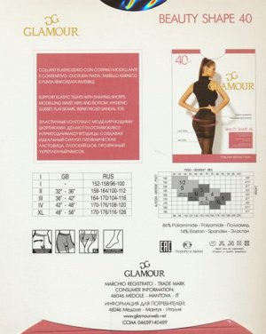 Колготки классические, Glamour, Beauty Shape 40