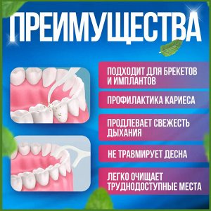 Зубная нить с зубочисткой (флосстик)