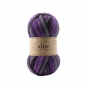 Пряжа Alize Wooltime №11013 Сирен.Фиолет.Серый