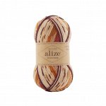 Пряжа Alize Wooltime №11022 Оранж.Беж.Корич