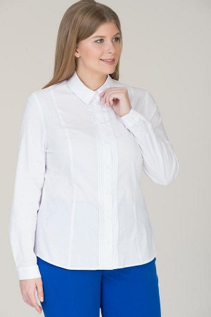 Блуза 69% хлопок, 28% полиэстер, 3% эластан белый