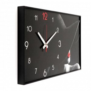 Часы-картина настенные, интерьерные "Девушка", плавный ход, 35 х 57 х 4 см