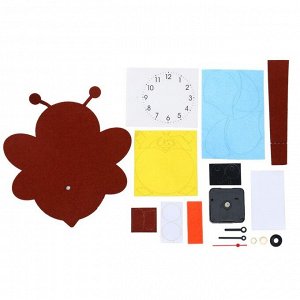 Часы настольные DIY "Пчелка из фетра" детские, набор для творчества, 23 х 21 см, АА