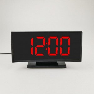 СИМА-ЛЕНД Часы - будильник электронные настольные: термометр, календарь, 17 х 9.5 см, 3ААА, USB