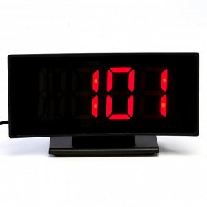 Часы - будильник электронные настольные: термометр, календарь, 17 х 9.5 см, 3ААА, USB