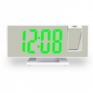 Часы - будильник электронные настольные с проекцией на потолок, термометром, календарем, USB 9197734