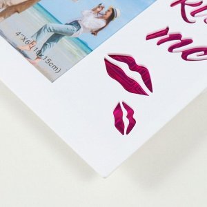 Фоторамка пластик 10х15 см "Поцелуи" 18,5х1,2х18,5 см