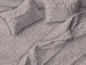 Пододеяльник 2-спальный, бязь "Комфорт" (Дамаск, шоколад)