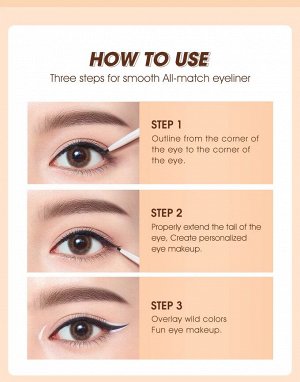 O.TWO.O Гелевая подводка для глаз Gel Eyeliner Waterproof Soft Eye Liner Pencil Quick Dry Makeup SC028 №04 Dark Brown