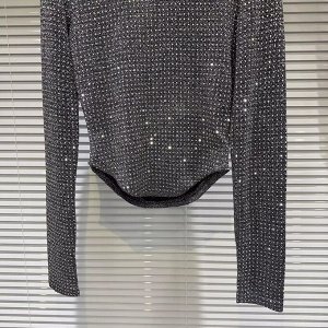 Лонгслив женский PLUS SIZE, со стразами