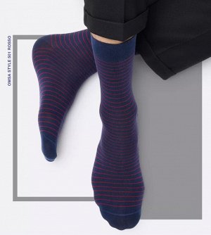 Мужские дизайнерские носки в лаконичную тонкую полоску