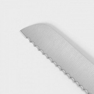 Нож для хлеба Доляна Venus, лезвие 21 см, цвет чёрный