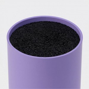 Подставка для ножей с наполнителем Доляна «Нео», 22x11 см, покрытие soft-touch, цвет фиолетовый