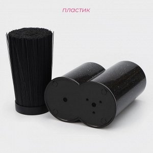 Подставка для ножей с наполнителем Доляна «Зефир», 20x11x22 см, чёрная