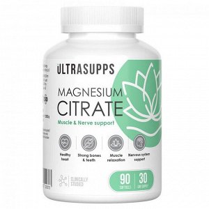 Магний ULTRASUPPS Magnesium Citrate 134мг - 90 капс.