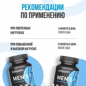Мультивитамины ULTRASUPPS Men's Sport Multivitamin - 60 таб